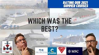 Rating our 2021 Cruises - MSC Virtuosa, Virgin Voyages Scarlet Lady , Costa Smeralda, Sky Princess