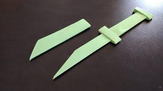 DIY -  How to make DAGGER with a scabbard from A4 paper #origami #diy