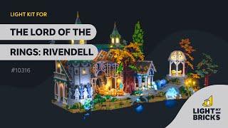 LIGHT MY BRICKS - The Lord of the Rings Rivendell 10316 Light Kit Video Demonstration