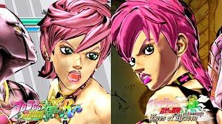 《JOJO群星之战R》与《JOJO天堂之眼》特莉休技能对比