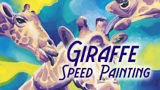 "Little Giraffe" Acrylic Painting Hyperlapse