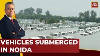 Image Of The Day: Cars Under Water In Greater Noida As Hindon Swells