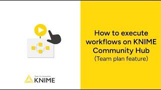 How to execute workflows on KNIME Community Hub (Team plan)