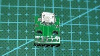 Micro USB adapter for breadboard