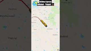 Krishna Express | Adilabad - Tirupati | Train Route  | Indian Railways | #indian #secunderabad