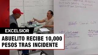 Dan 10,000 pesos a abuelito al que guardias le tiraron sus donas