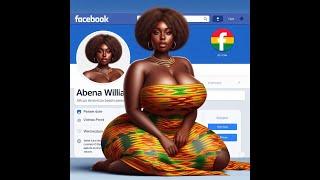 ai hyper realistic african american lady in front of a social media logo.