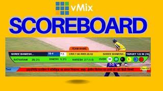 Scoreboard vMix Professional | vMix tutorial Hindi | ticker Professional vMix