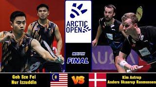 Goh Sze Fei/Nur Izzuddin vs Kim Astrup/Anders Skaarup Rasmussen - Arctic Open 2024 Badminton | F