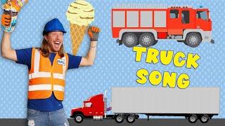Fire Truck, Ice Cream Truck and Semi Truck Song for Kids