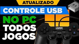 Como configurar CONTROLE USB joystick no PC para funcionar em todos os jogos