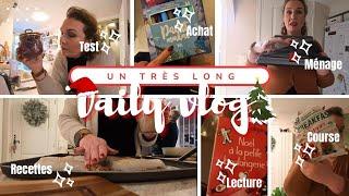 Vlog du 4 au 5 décembre : un très long vlog : recette, test, course, achat, lecture...