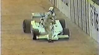 1977 - Tom Pryce crash live broadcast TV - Kyalami circuit