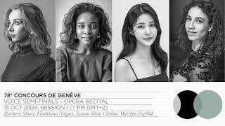 LIVE STREAM | 78th Concours de Genève - Voice Semi-Final: Opera Recital (Session 1)