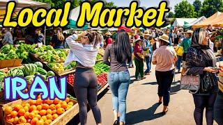 Iranwalking in Local Market in Tehran City 2024 | Weekly bazaar