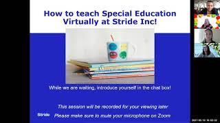 How to Teach Special Education virtually at Stride Inc.