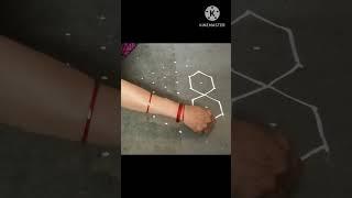 Easy & attractive rangoli design #rangoli #easyrangoli #viralvideo