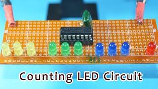 LED Counting Circuit Using CD 4060 IC |Electronic Circuit Project for Beginners @MMtechno88