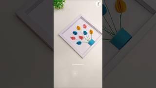 Diy Paper Frame | Paper Craft Making At Home #diy #homedecor #papercraft #viralvideo #shortvideo