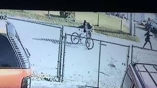 Piece of shit of the week. Guy throws bike at truck.