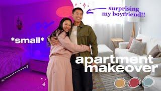 SMALL APARTMENT MAKEOVER!!! *surprising my boyfriend*