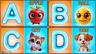 Phonics Song with TWO Words - A For Apple - ABC Alphabet Songs with Sounds for Children