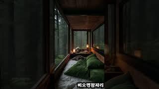  Rainy Day Dreaming: Comfort Bed, Raindrop Melody, and a Scenic View #cozybedroom #rainy