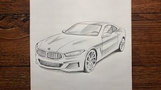 How to draw a Bmw || Bmw Drawing step by step