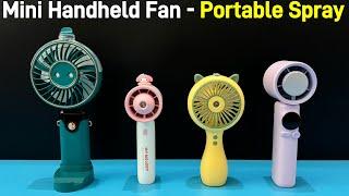 Mini Handheld Spray Fan - Portable Folding, Strong Wind And Spray Effect | Unboxing And Review