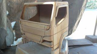 Make a miniature truck cabin and door hinges