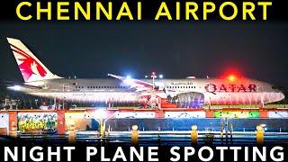 CHENNAI AIRPORT - Landing & Take off | Night PLANE SPOTTING