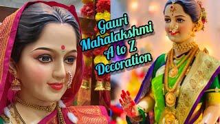 Gauri Mahalakshmi A to Z Decoration Ganesh Chaturthi Special 🪔Gouri Saree Drape #decordrama