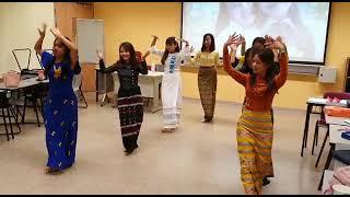 Burmese Traditional Thingyan Dance by ANS Myanmar students