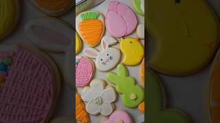 Easter cookies decorated with royal icing