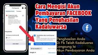 cara mengisi akun pembayaran facebook profesional yang kadaluarsa ! penghasilan facebook di tahan