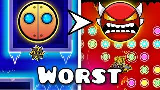 Geometry Dash WORST Level For Each Difficulty