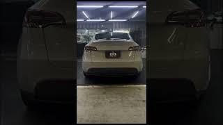 Tesla Model Y with Inozatek Chalk Grey  #wrapcar #protectionfilm #tesla #SevenCreation