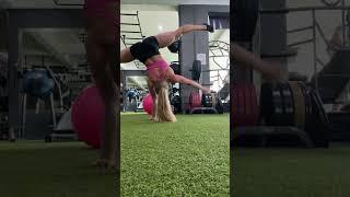 Handstand Balance at Gym ‍️️ #handstandchallenge #fitnesslove  #shorts