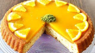 ÇOK KOLAY PORTAKAL SOSLU TART KEK TARİFİ PORTAKAL SOSLU TART KEK NASIL YAPILIR