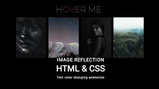 Image reflection on hover | text color changing animation | Html and css | Frontend Design