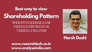 Best way to view Shareholding Patterns of listed companies