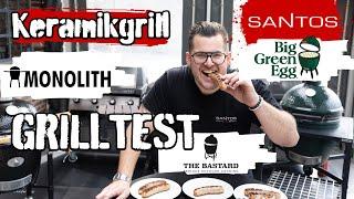 Grilltest Keramikgrills | Vergleich von Big Green Egg, Monolith und The Bastard