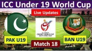 Pakistan U19 Vs Bangladesh U19 18th Match, Group C, ICC Under-19 World Cup at Potchefstroom