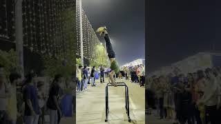 Stunt in public reaction | calisthenics | mtb stunts #shorts