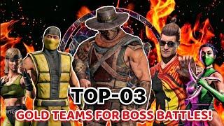 Top 03 Gold Teams for Boss Battles! | Mk mobile