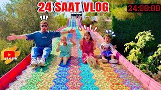 KUZEY ELİF HİLAL MACERA PARK VLOG !! 24 SAAT VLOG !! KUZEY ELİF !!