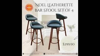 MODERN 4 PIECES NOEL BAR STOOLS FOR SALE!! FULL SWIVEL-ABLE!!