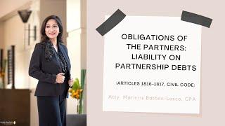 Obligations of the Partners: Liability on Partnership Debts (Articles 1816-1817)