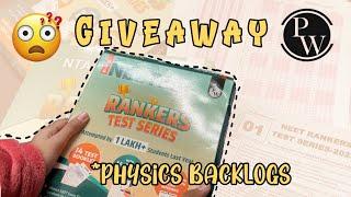 Giveaway NEET Rankers Test Series | Clearing Physics backlogs #pwtestseries #studyvlogger #neet2025