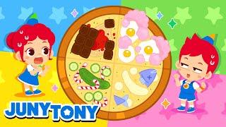 My Special Pizza  | Making Pizza with Random Ingredients | Food Song for Kids | JunyTony